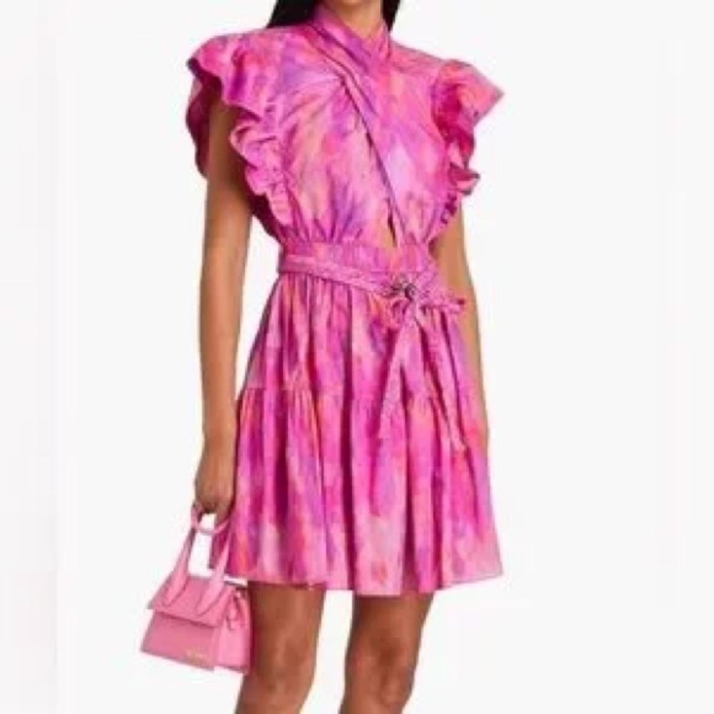 10 Crosby Derek Lam Pink Patterned Mini Dress